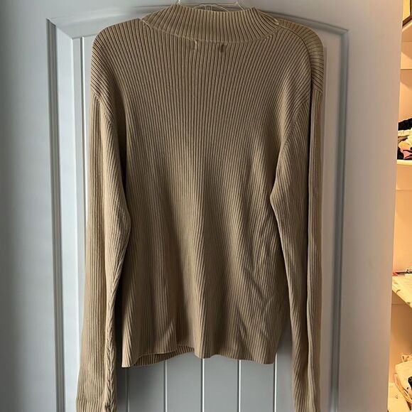 Women’s Worthington lightweight mock neck tan sweater - size XL - Picture 2 of 3